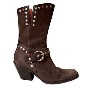 Donald J Pliner Western Couture Collection Noel Brown Boots 6.5